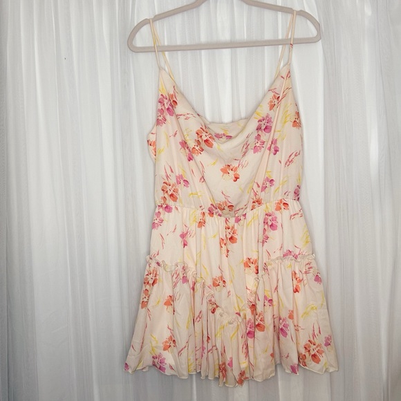 Peach Love California Pants - Peach Love California Floral Romper - Pink and Yellow